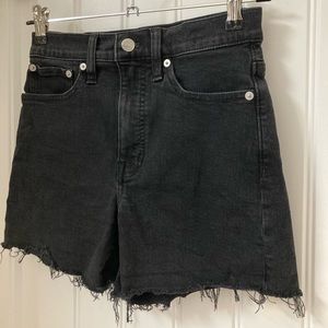 Madewell Black Cut Off Jean Shorts